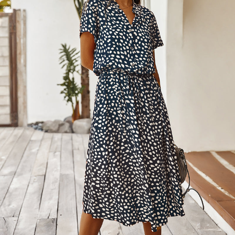 Zanna Damen Kleid mit Polka Dots