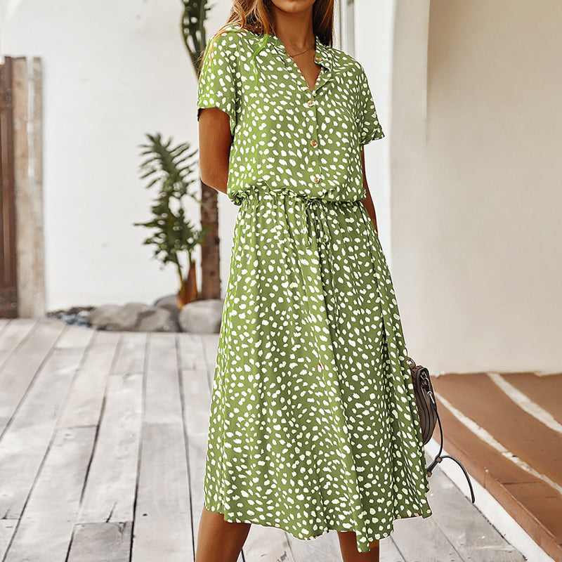 Zanna Damen Kleid mit Polka Dots