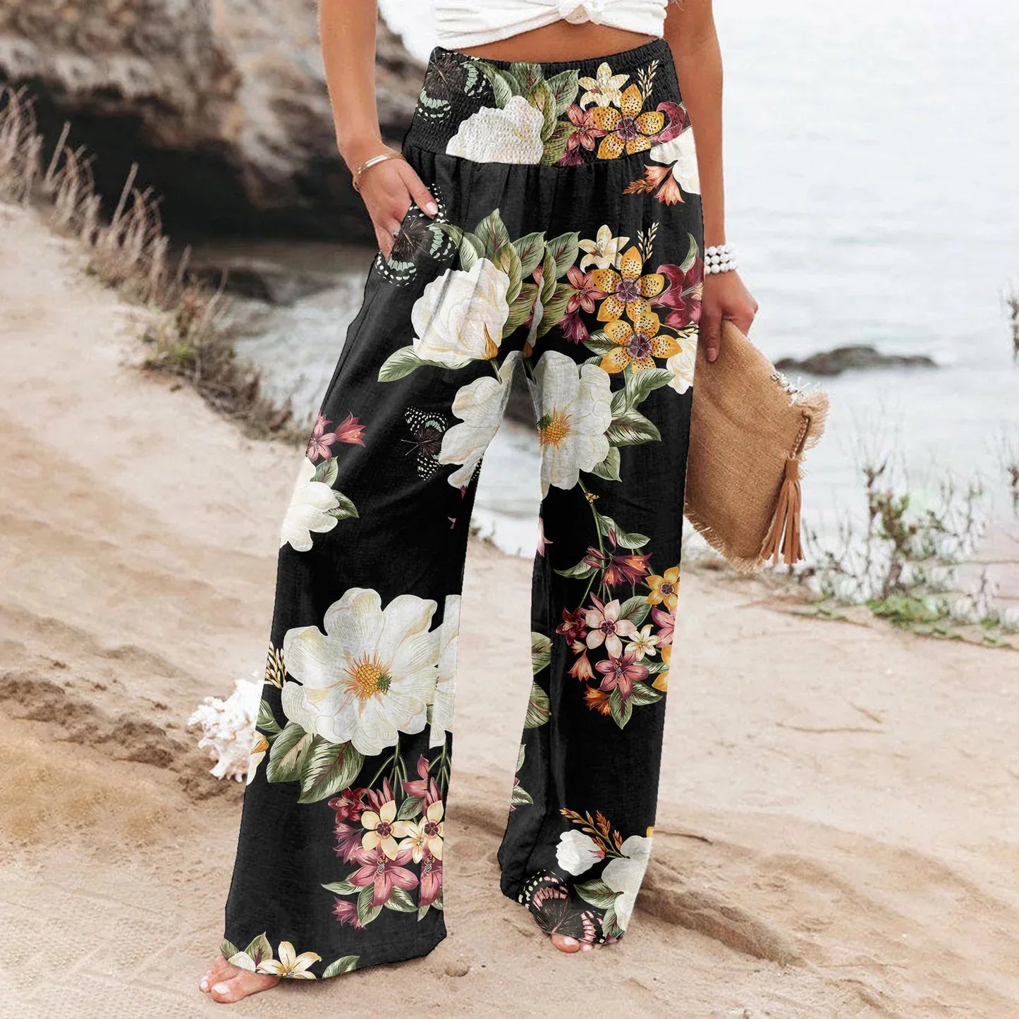 Gedruckte Gerogette-Hose im stylischen Design