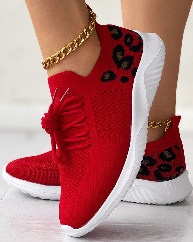 Amara Atmungsaktive Sportschuhe mit Leopardenmuster