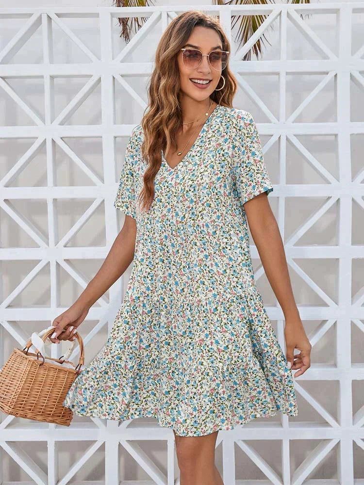 Anna: Sommerkleid mit Blumenmuster