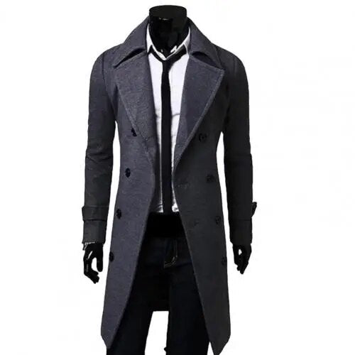 Herren-Trenchcoat, zweireihig, britischer Stil
