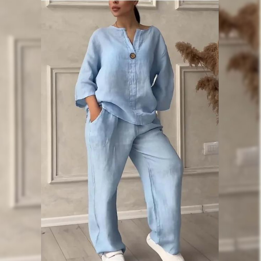 Sommerliches Leinen-Outfit Camille™ – bequem geschnitten