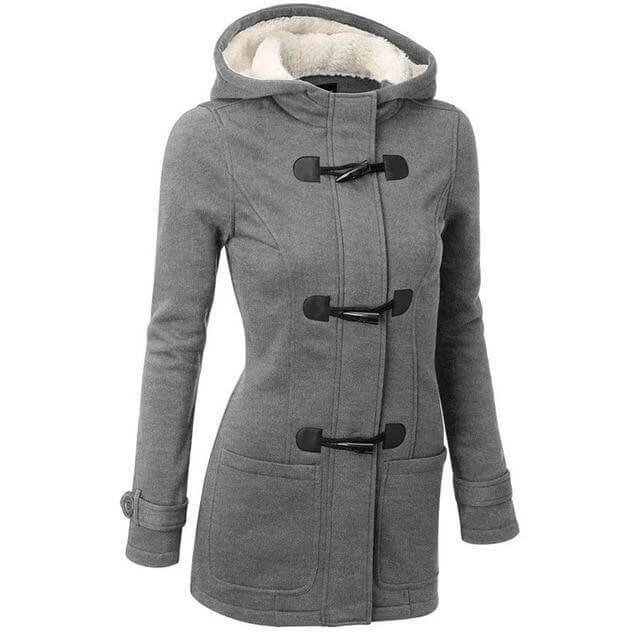 Krohn-e | Damen Gemütliche Fleece Kapuzenjacke
