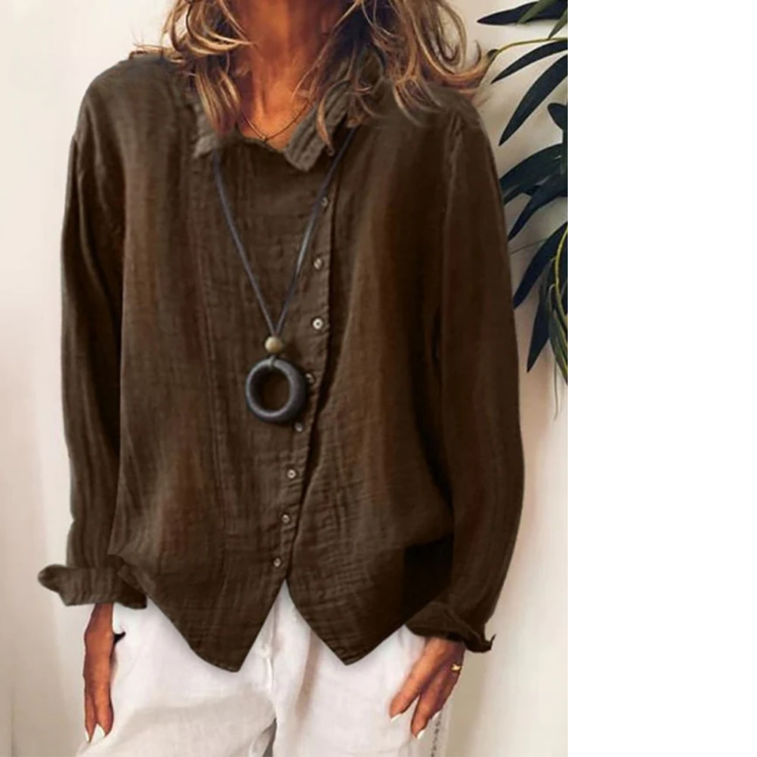 Baumwollleinenhemd: Lässig und lang von Fudus