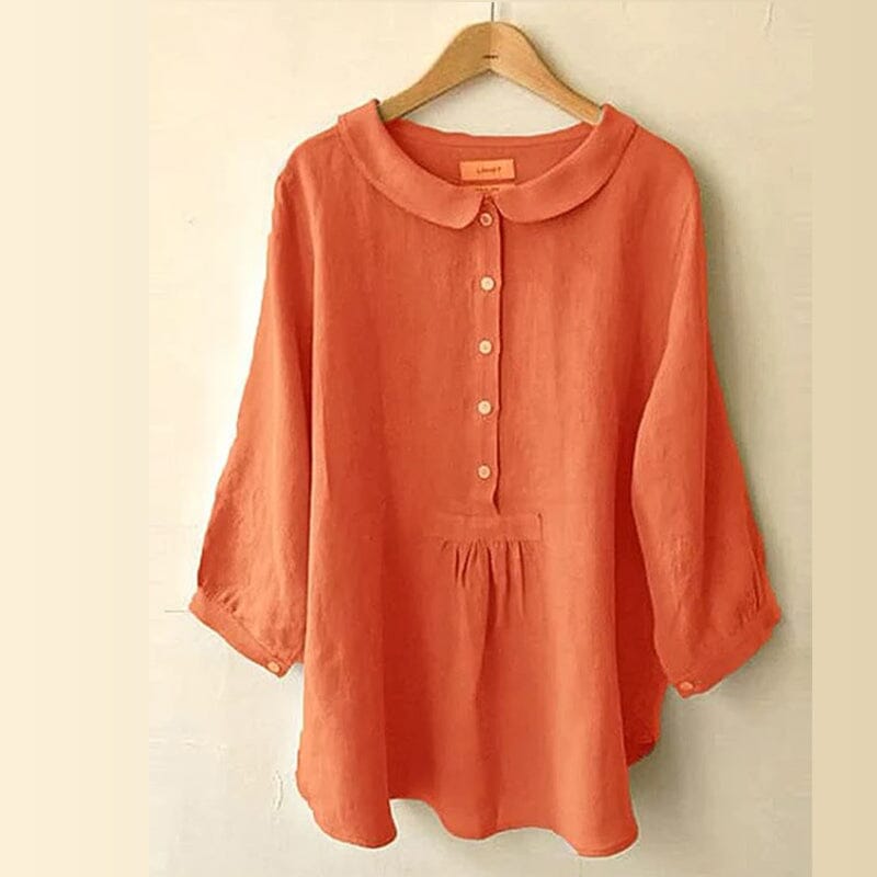 Baumwoll-Leinenhemd für Damen