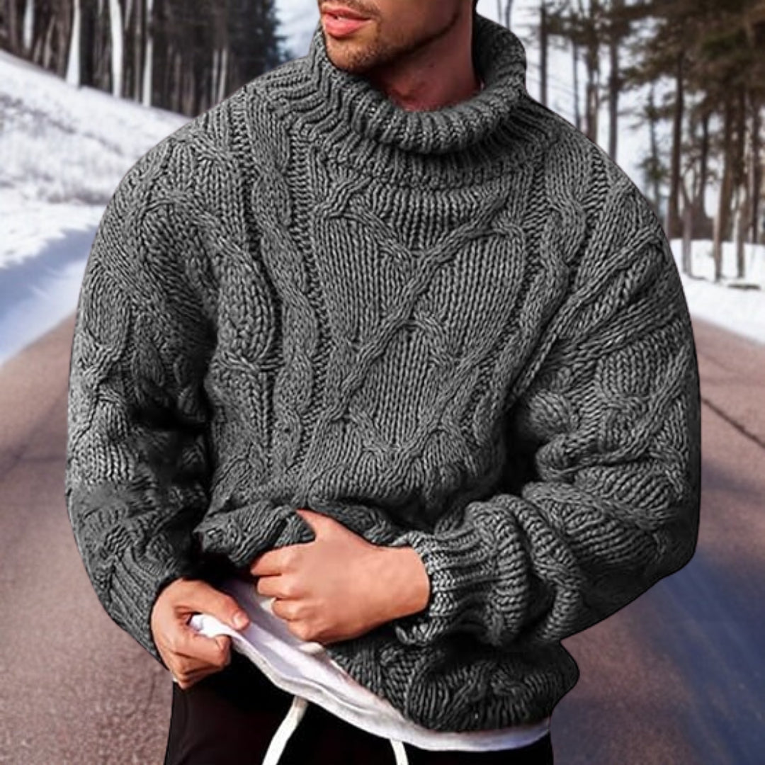 Bequemer Rollkragenpullover für Herren