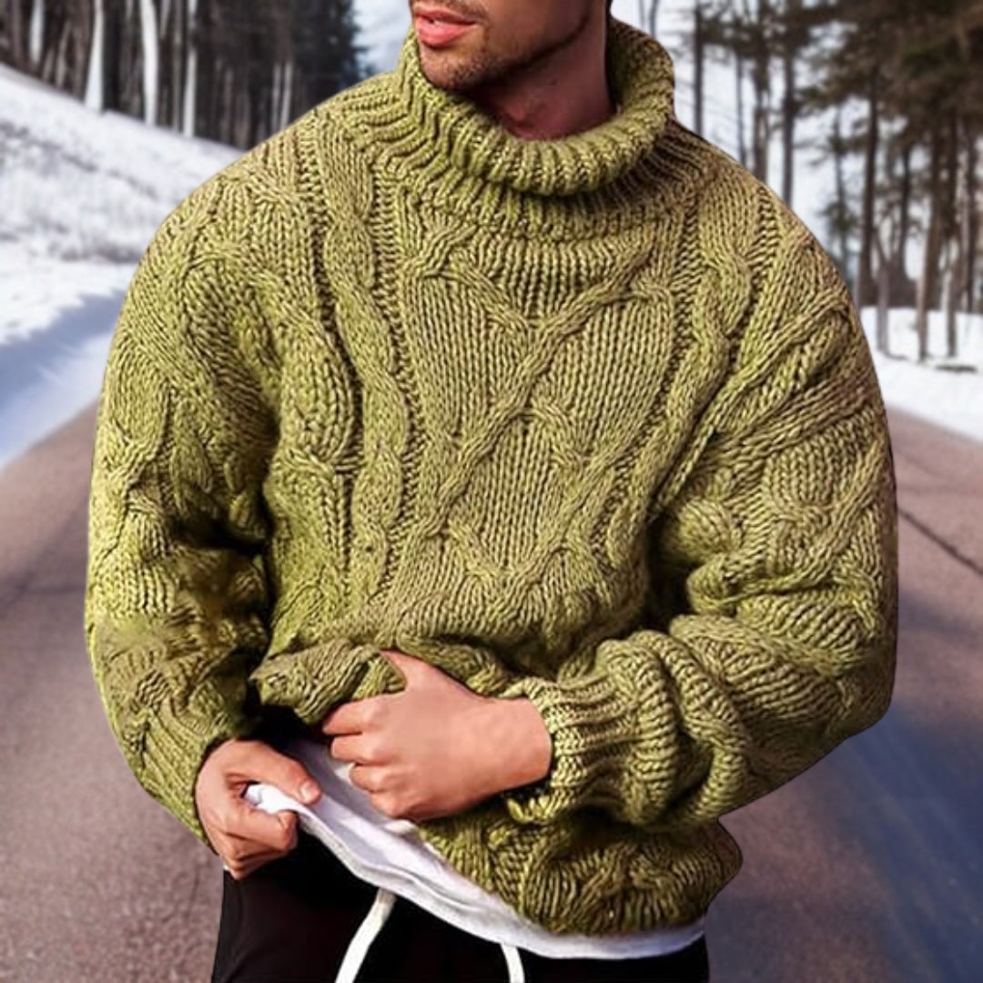 Bequemer Rollkragenpullover für Herren