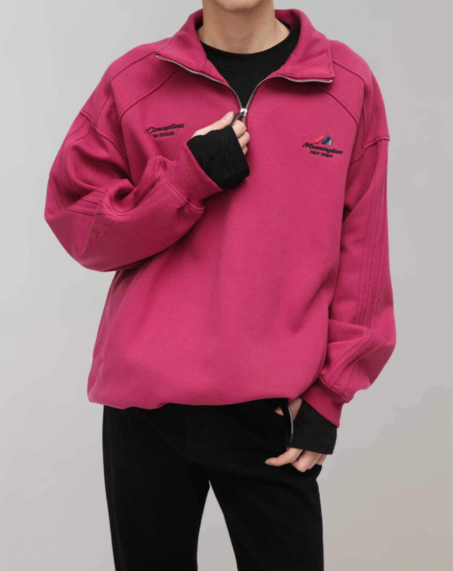 Fudus Sweatshirt mit Stickerei