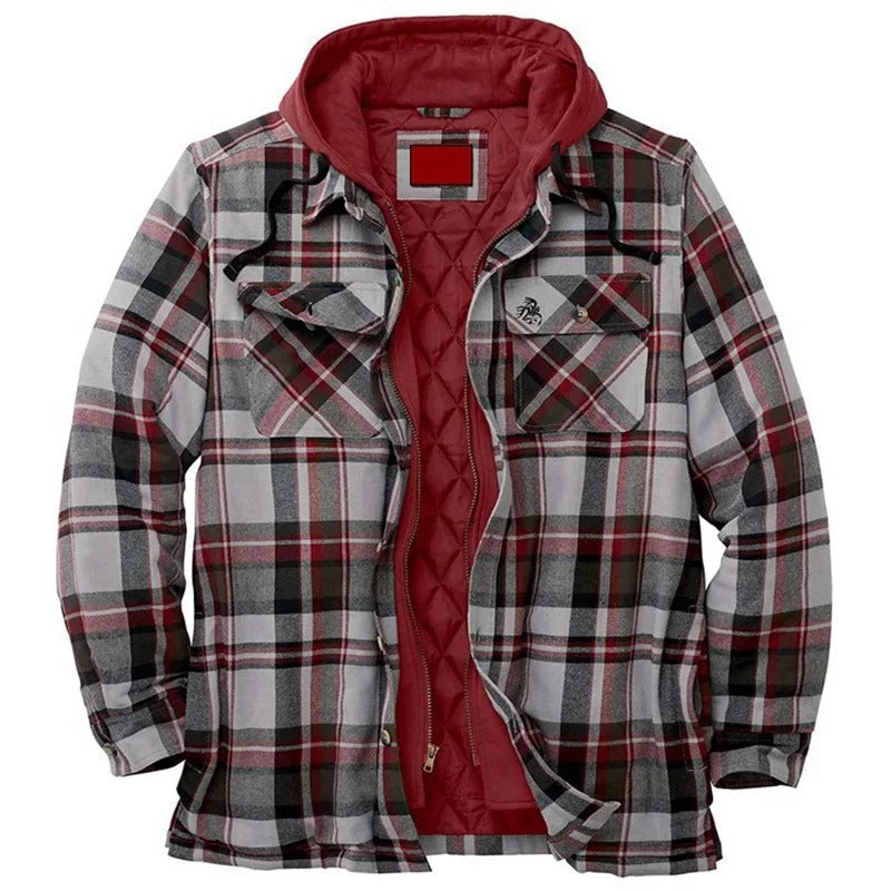 Herren Flanelljacke von Lukas, gefüttert mit Fleece, ideal für Herbst und Winter