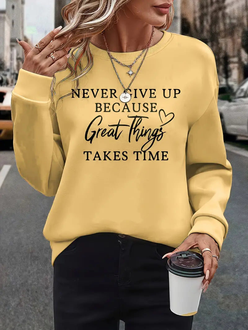 Fudus Sweatshirt mit auffallendem Buchstabenprint