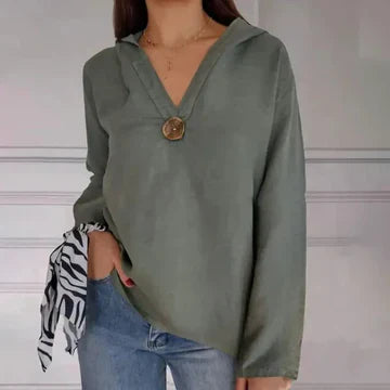 Fudus Kapuzenpullover mit V-Ausschnitt