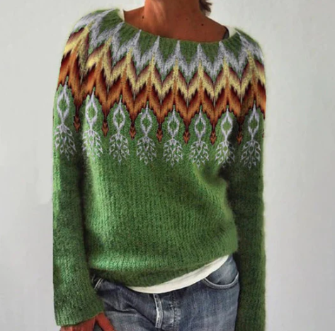 Retro-Pullover Panna für Damen