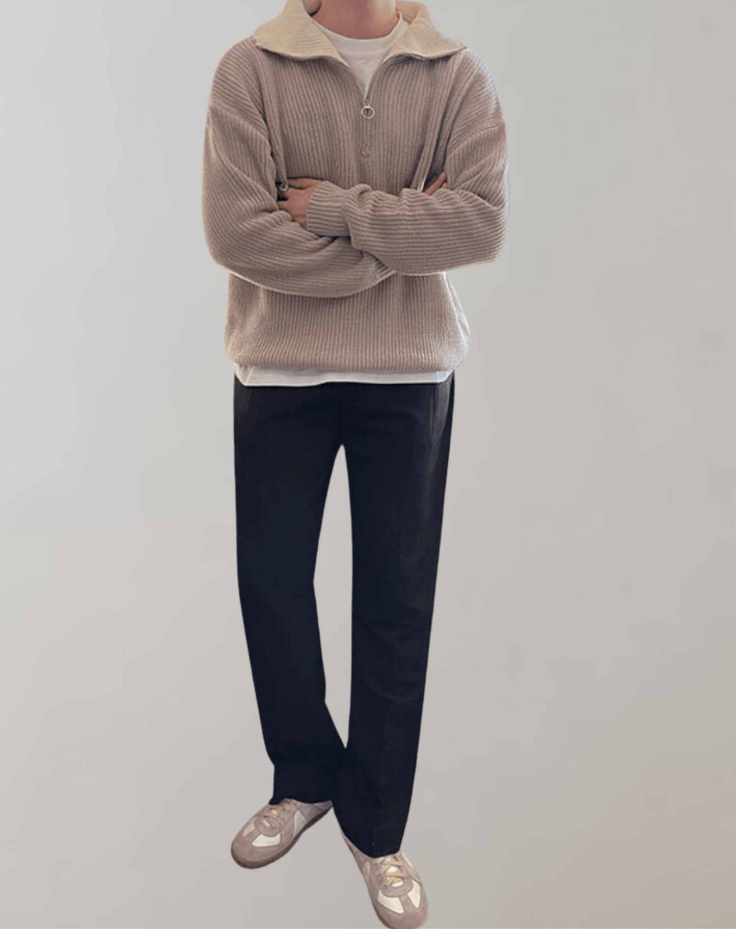 Fudus Pullover mit Reißverschluss