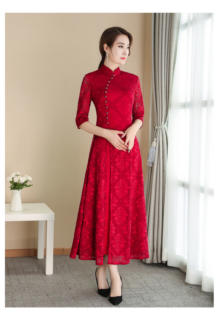 Fudus Spitzen-Qipao: Sommerkleid für Mädchen