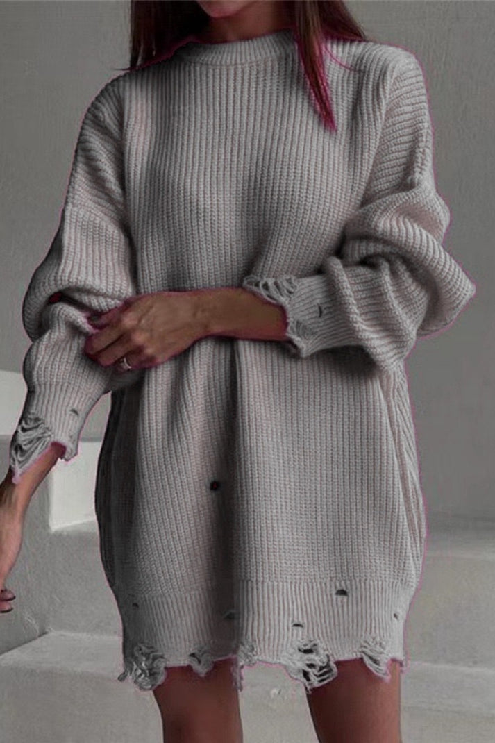 Fudus: Einfarbige Freizeitpullover mit Rundhals für entspannten Style