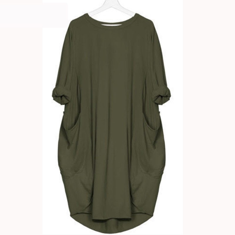 Damenkleid von Fudus: süß, rundhalsausschnitt, weiter Schnitt