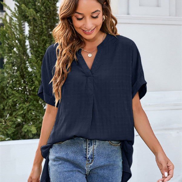 Damen Freizeit Hemd von Fudus mit V-Ausschnitt