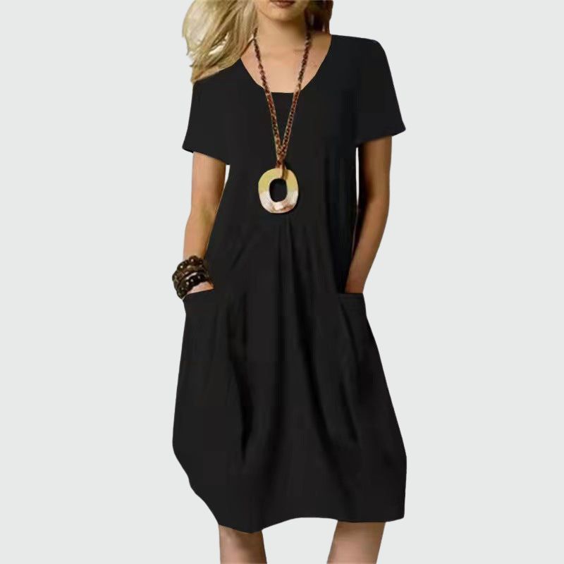 Abey Damen-Knielanges Kleid