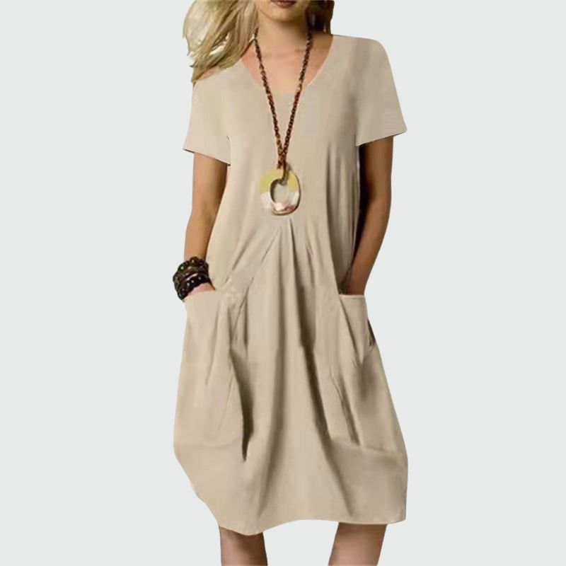 Abey Damen-Knielanges Kleid