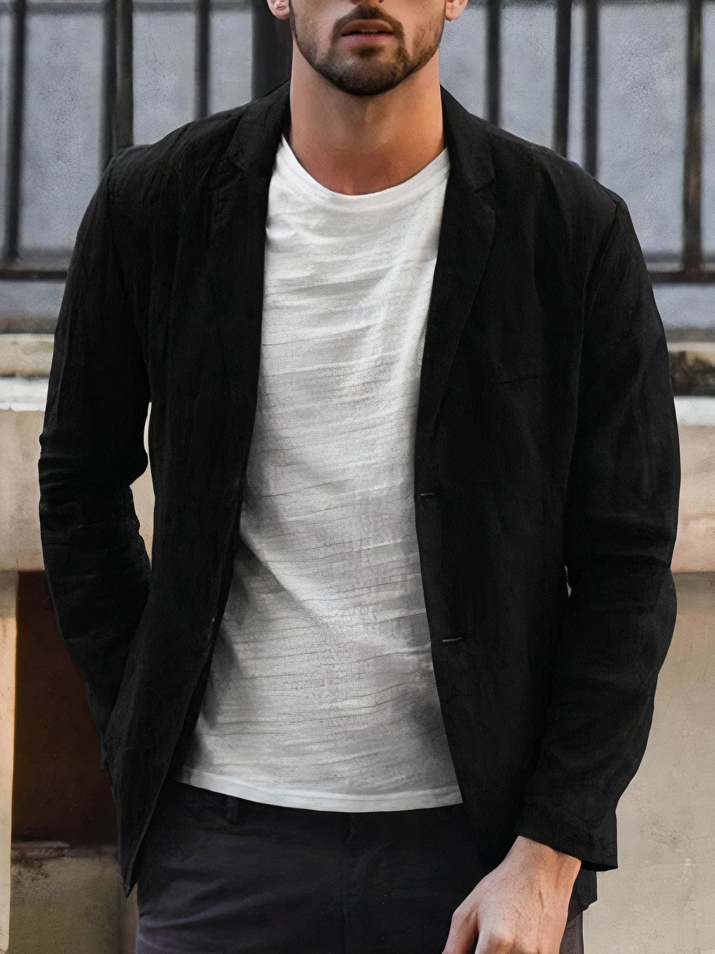 Herren-Leinenjacke im modernen Stil - Alonso