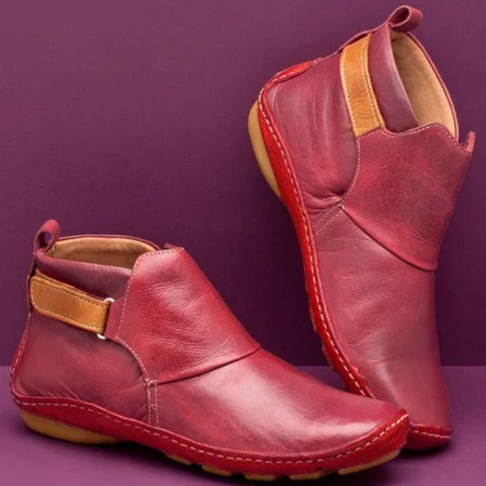 Edle Damen-Lederstiefeletten Andrea