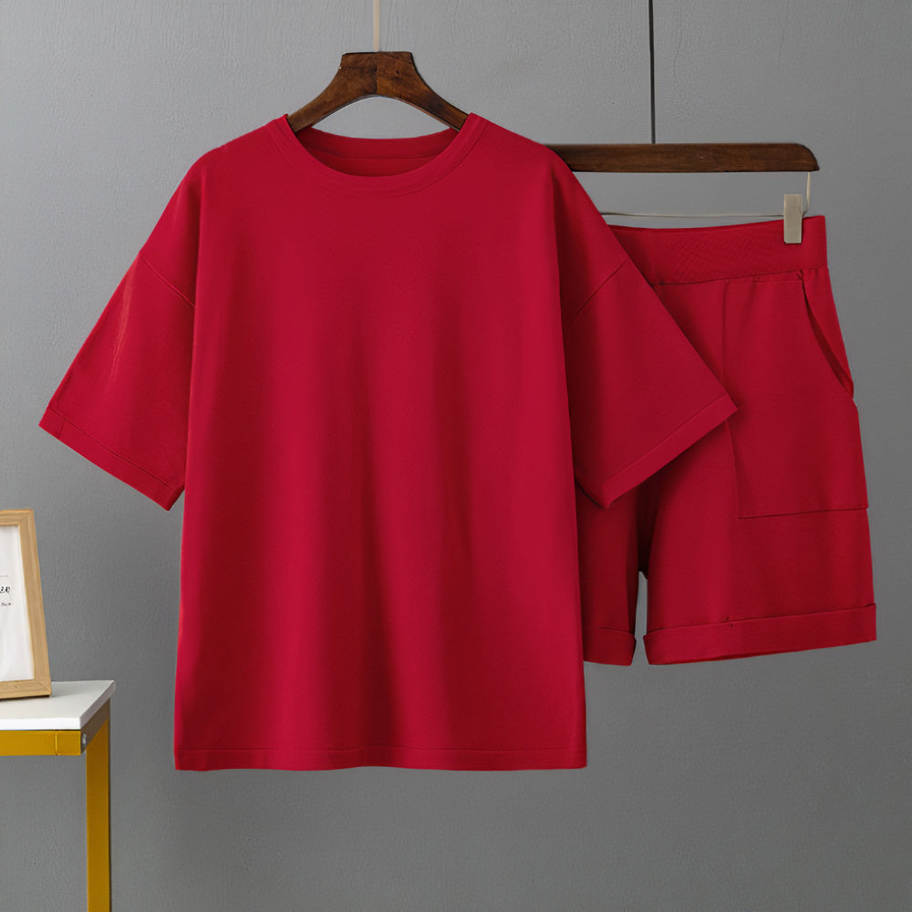 Modernes Hemd-Shorts-Set für Herren – Aran