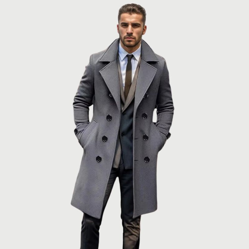 Herren-Mode-Trenchcoat Adrian - Doppelreihig