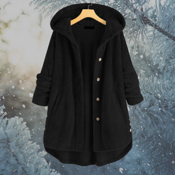 Krohn-e | Damen Winter Fleecejacke mit Kapuze