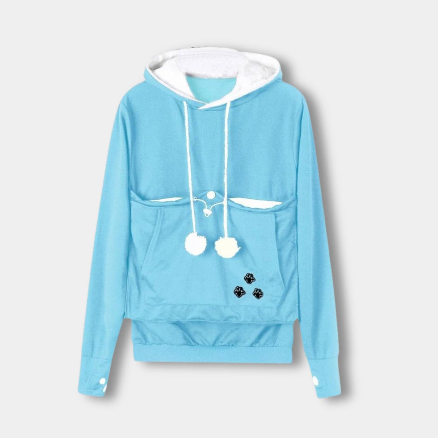 Fudus Langarm-Kapuzenpullover für Haustiere mit Tasche