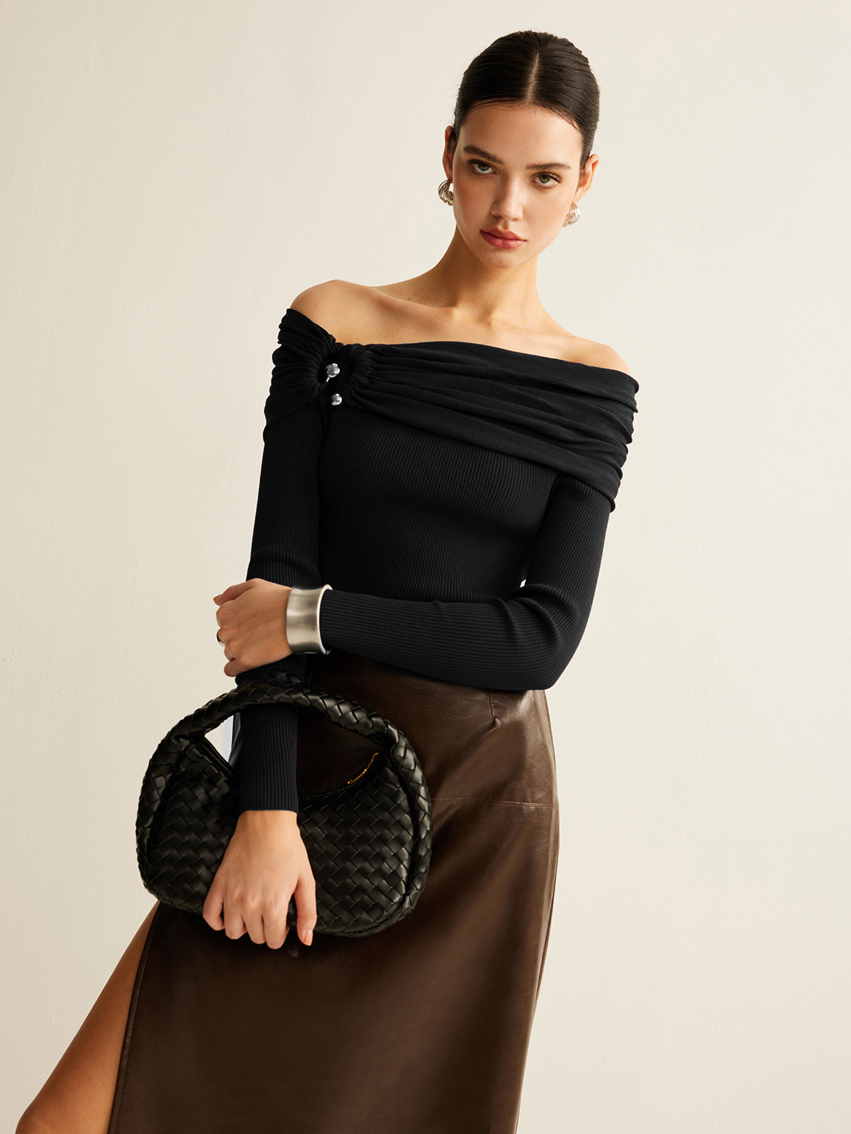 Fudus: Dünnes, geripptes Strickoberteil