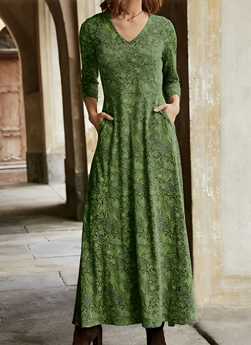 Adeline: langes Kleid im Vintage-Stil