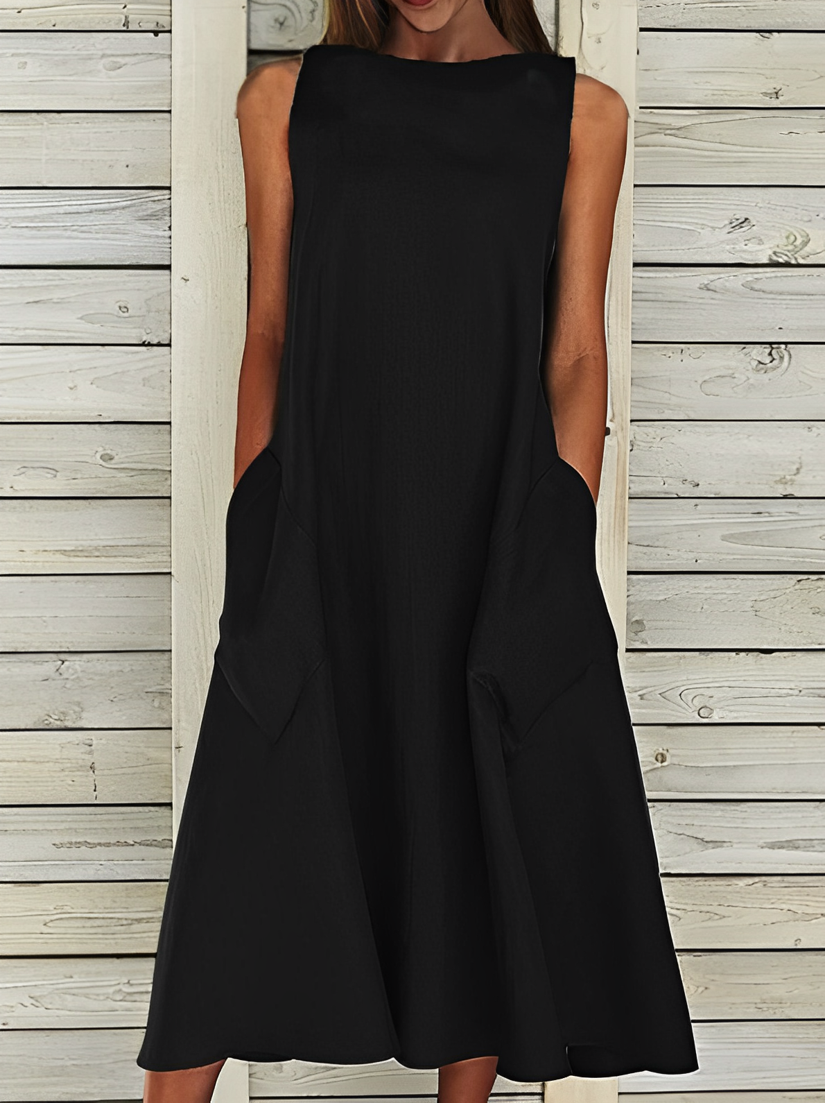 Baumwollkleid Amihan - Einfarbig