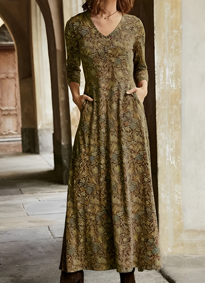 Adeline: langes Kleid im Vintage-Stil