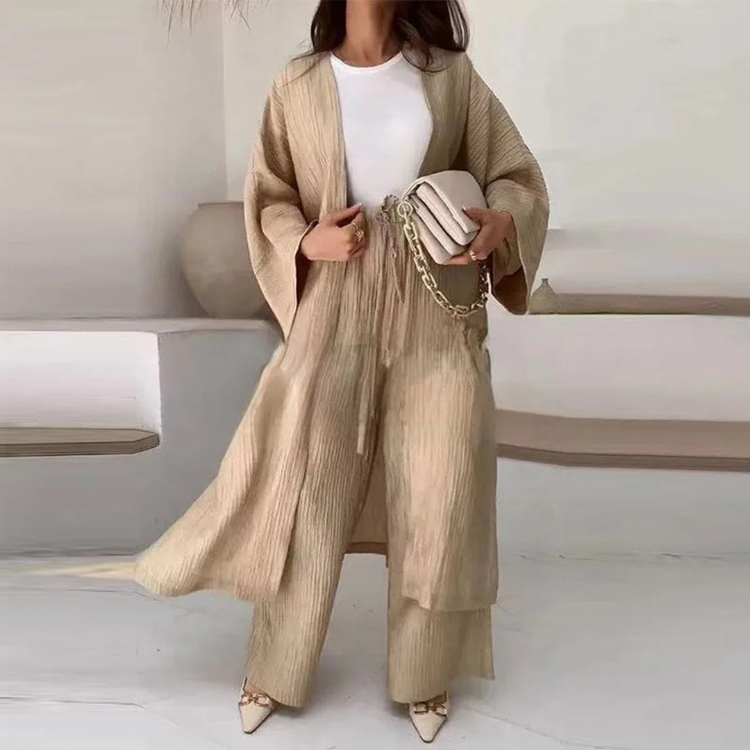 SOLÈNE - Elegantes Zweiteiliges Strickjacken-Set für luxuriösen Stil