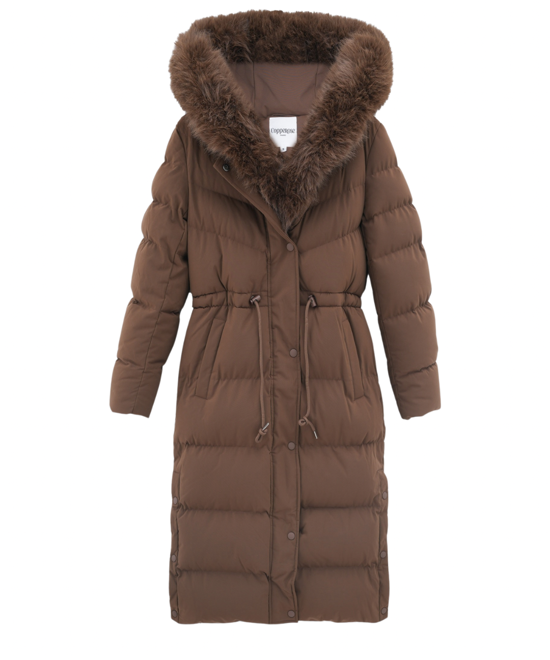 Edler langer Mantel mit Pelz von Bianna