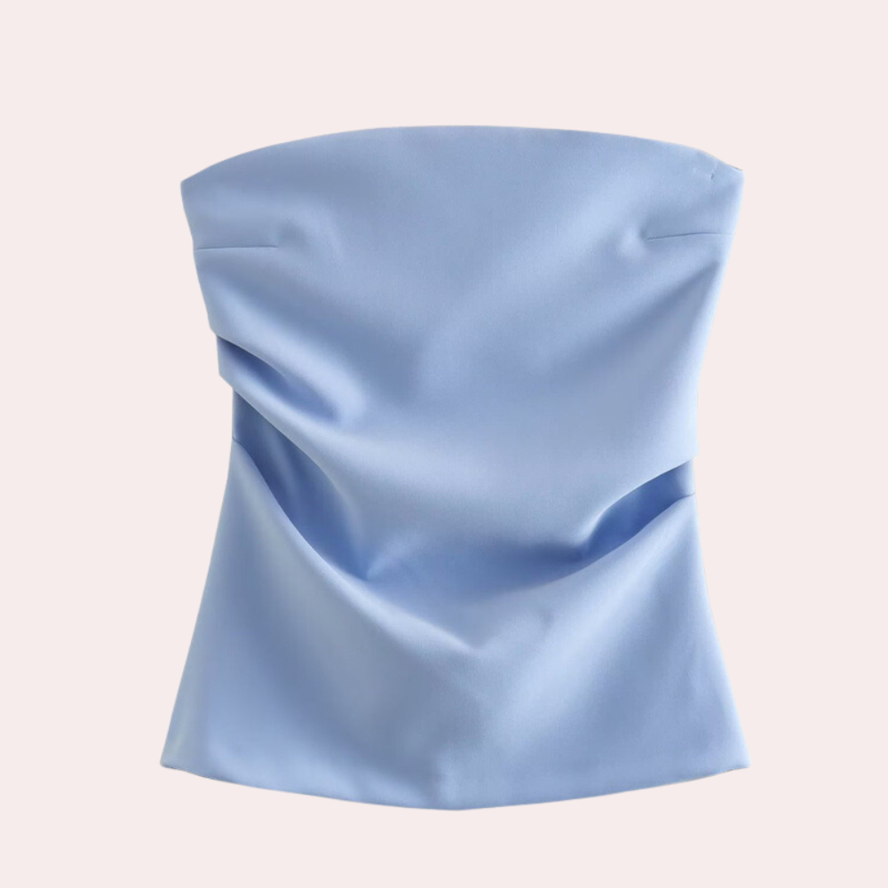 Elegante trägerlose Damenbluse