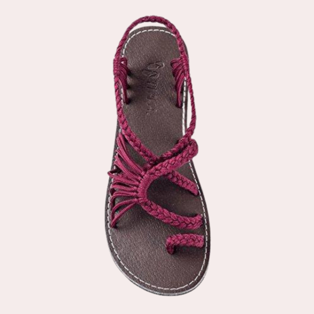 Elegante und lebendige Damen-Strandsandalen