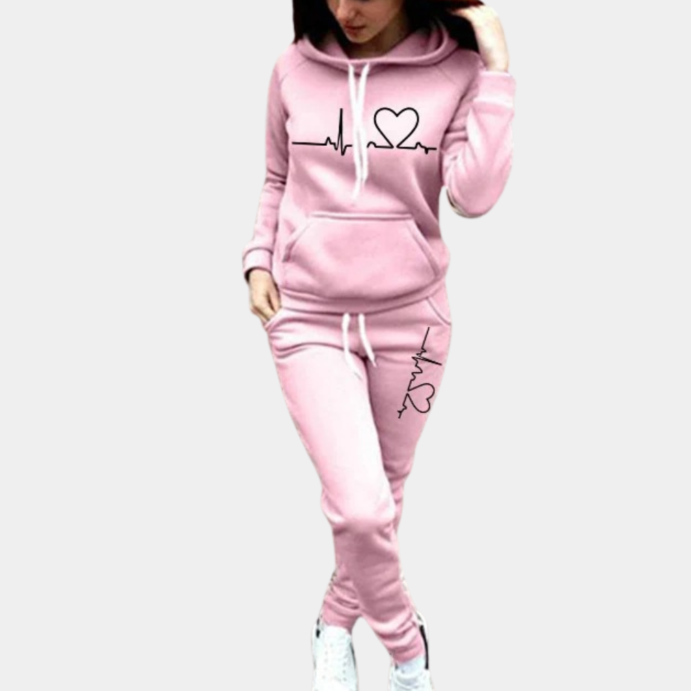 Elegantes Damen-Outfit mit trendigem Hoodie