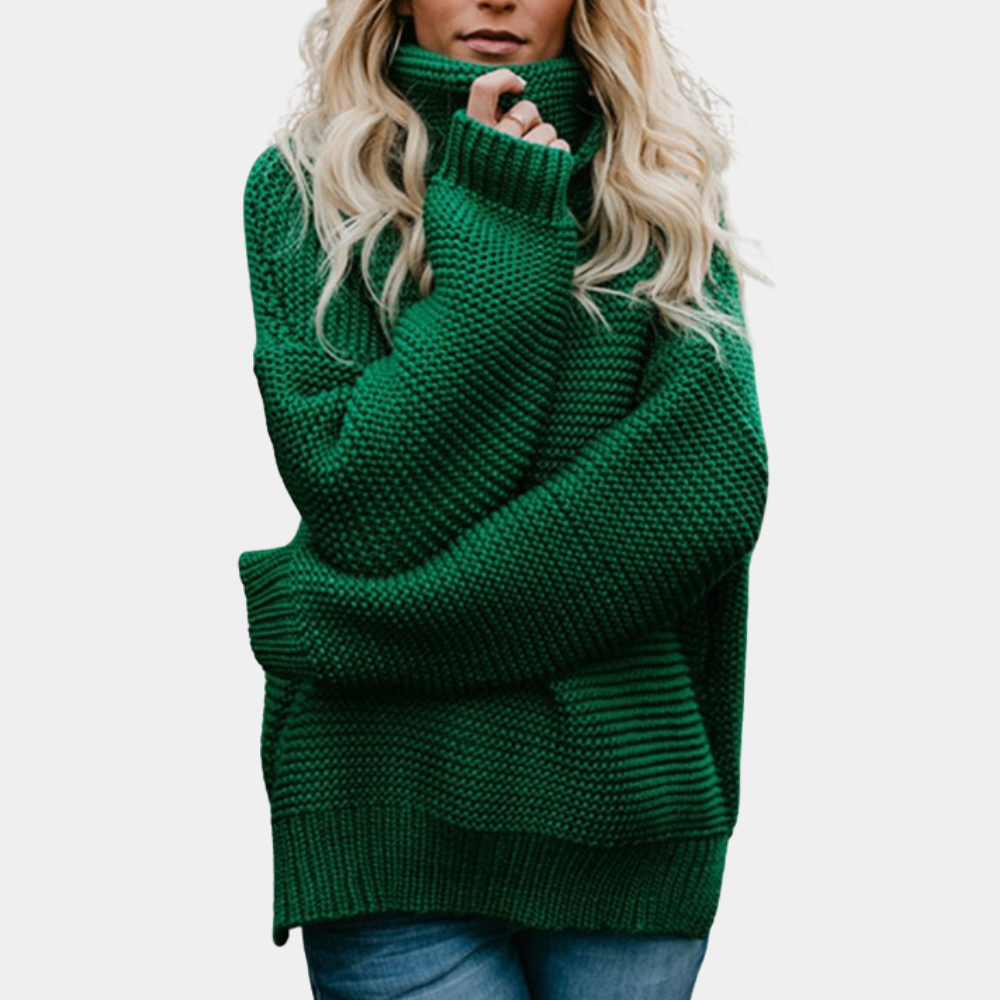 Elegantes, luxuriöses Damen-Strickpullover mit Rollkragen von Layne