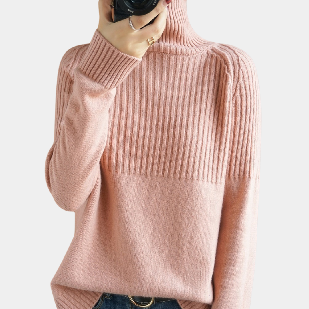 Luxuriöser Rollkragenpullover für Damen in eleganter Ausführung