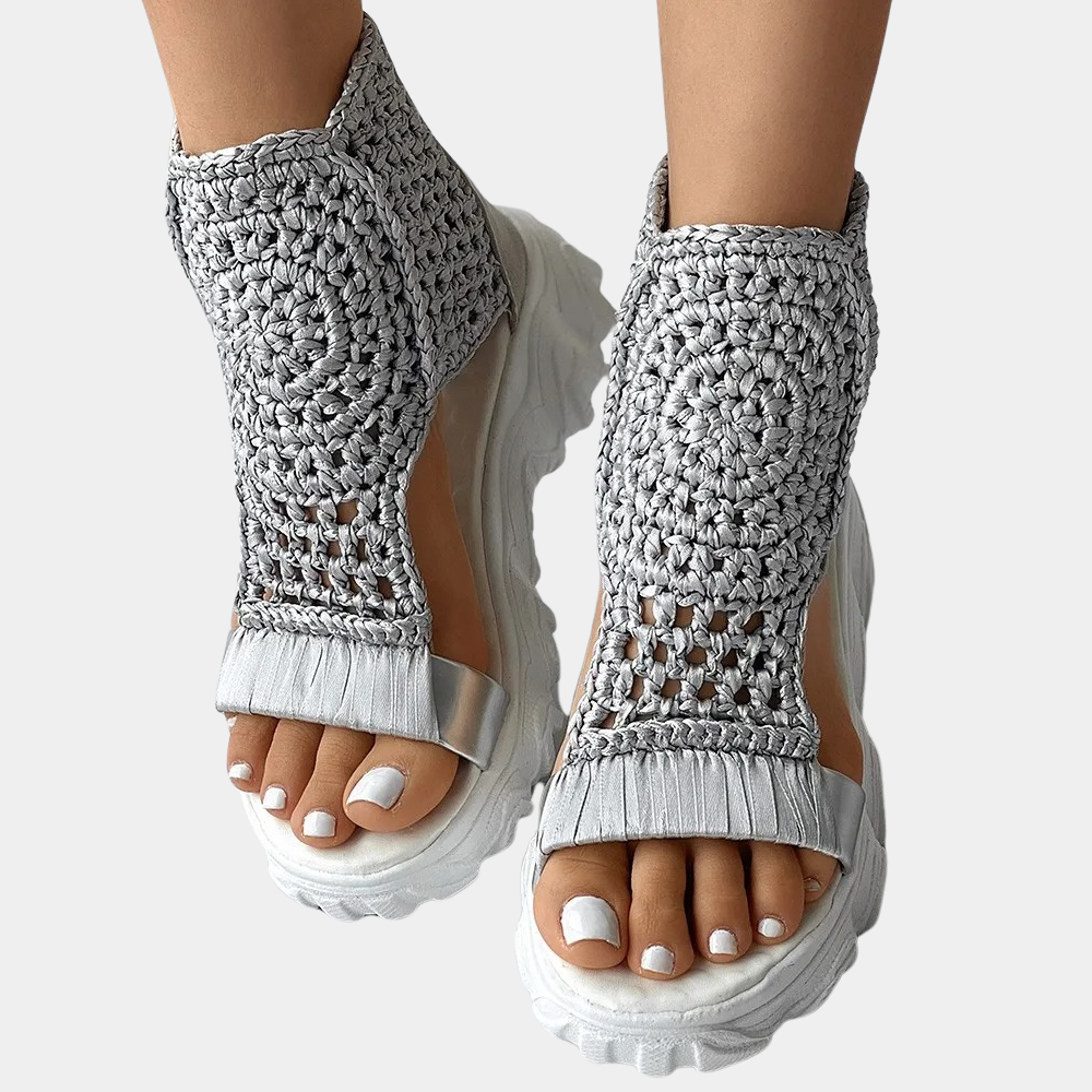 Elegante geflochtene Keilabsätze Juanita für Damen