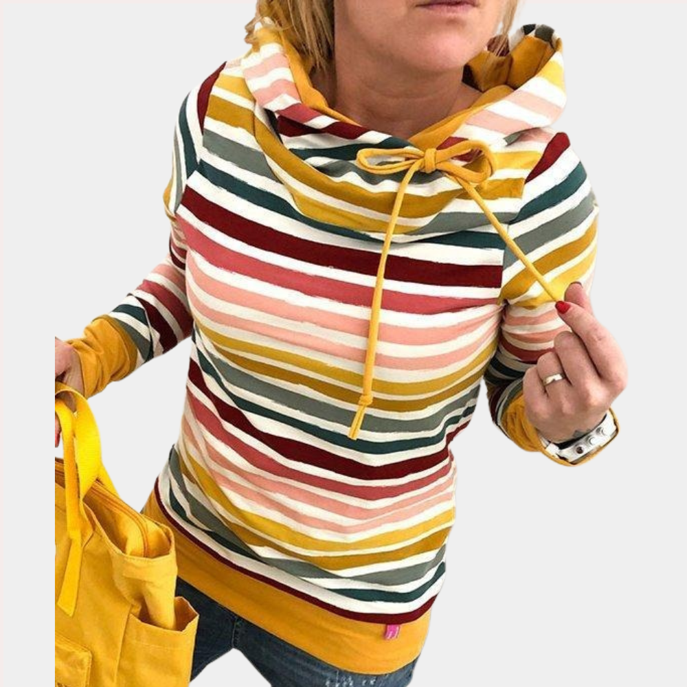 Modischer Sanias Damenpullover mit Streifen für einen trendigen Look