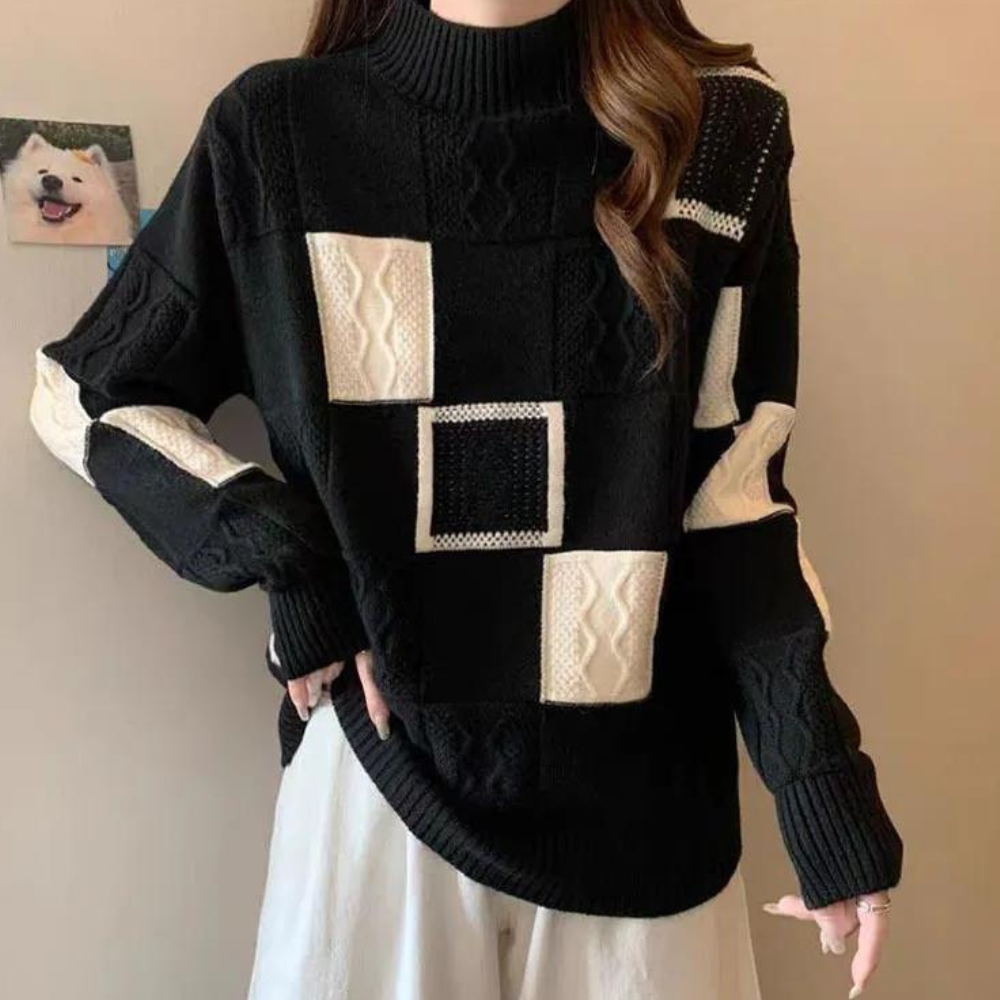 Elira: Luxuriöser, gewobener Pullover – Komfort und Stil vereint