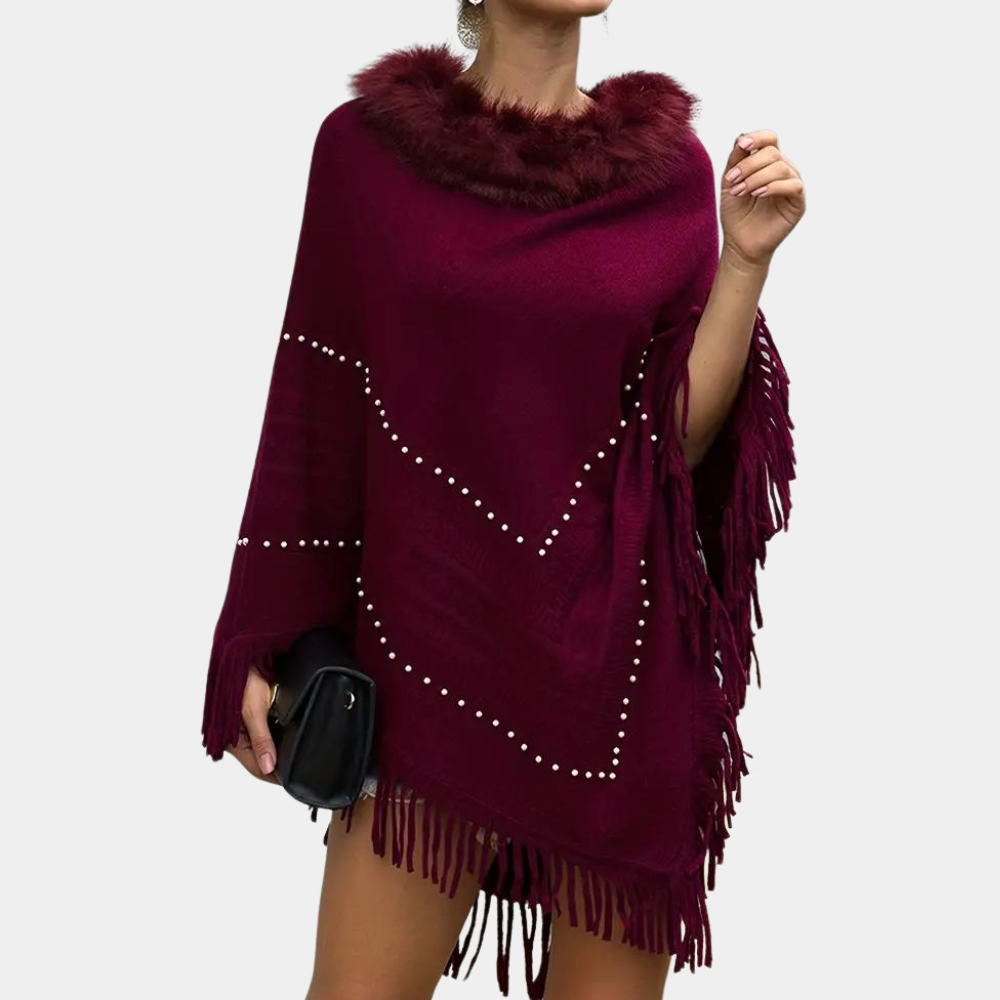 Edler Damen-Strickponcho von Eftychia in luxuriöser Qualität