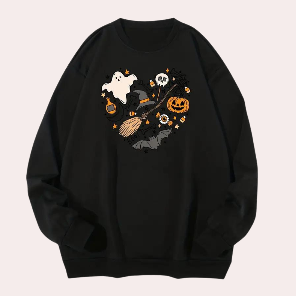 Gemütliches Halloween-Sweatshirt für Damen in entspannter Passform von Emese