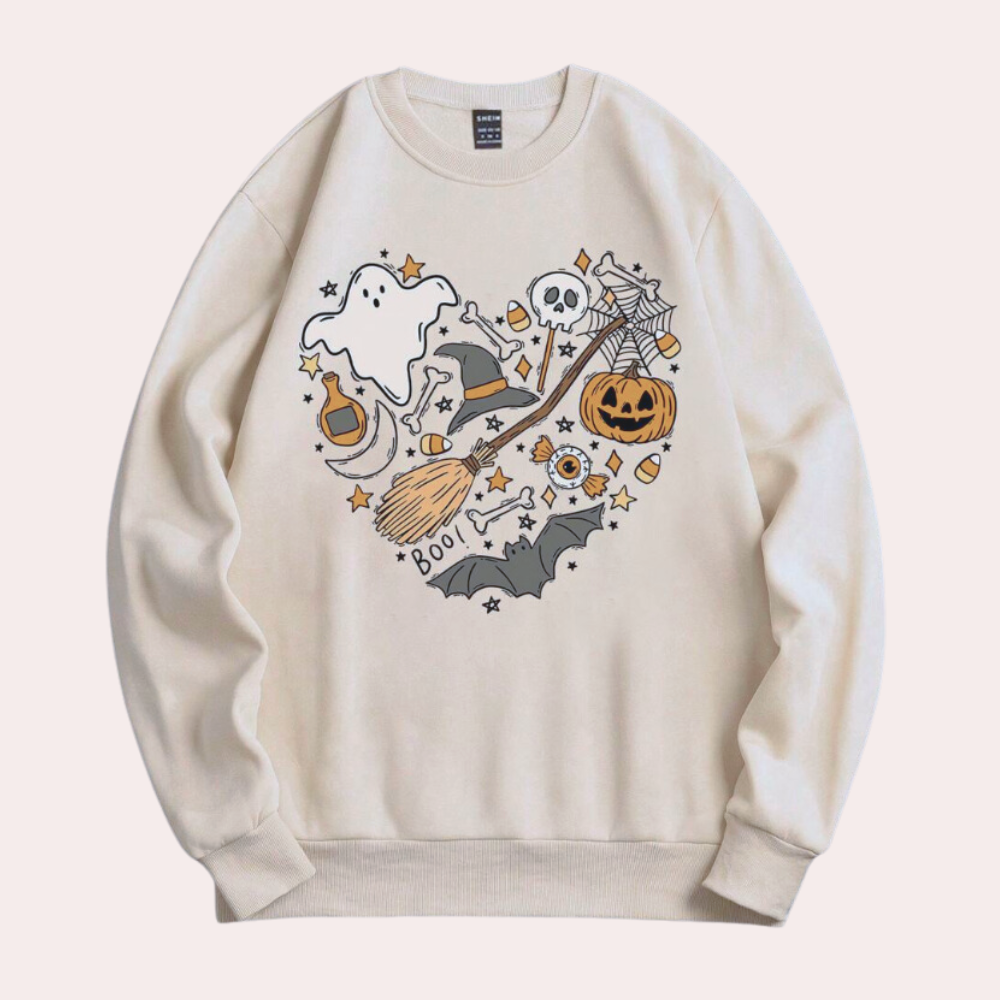 Gemütliches Halloween-Sweatshirt für Damen in entspannter Passform von Emese