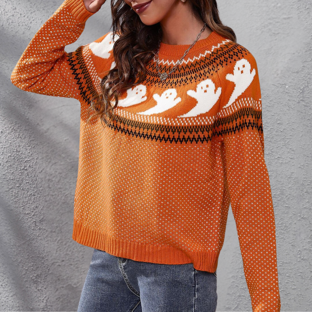 Cooler Halloween-Pullover für Frauen – ideal für die Feiertage!