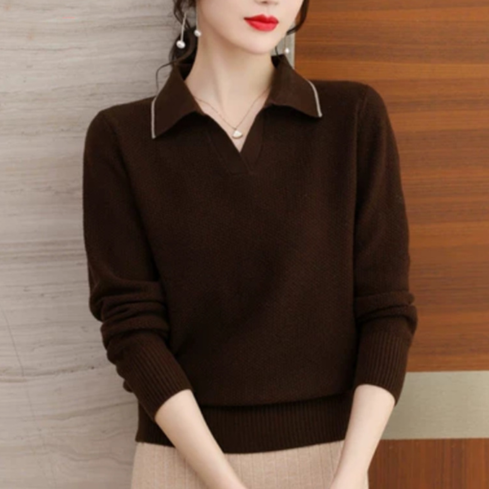 Elegantes Damen-Rollkragenpullover Liviya mit schickem Kragen