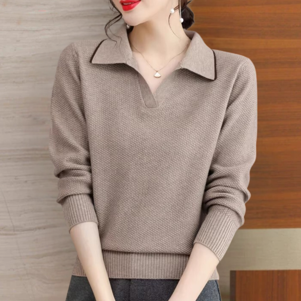 Elegantes Damen-Rollkragenpullover Liviya mit schickem Kragen